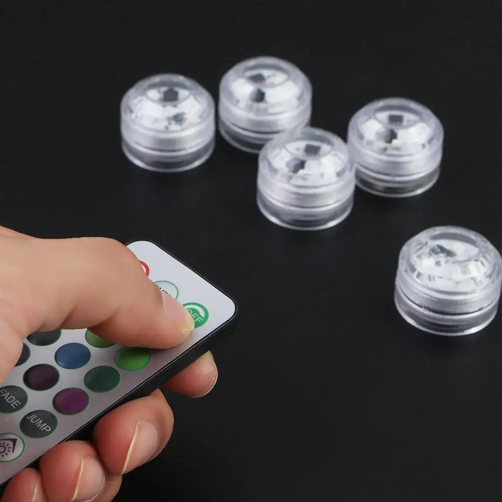 Pond RGB Tea Light Hot Tub Vase Decor Swimming Pool Party Decoration Submersible LED Lights Pool Light Night Lamp