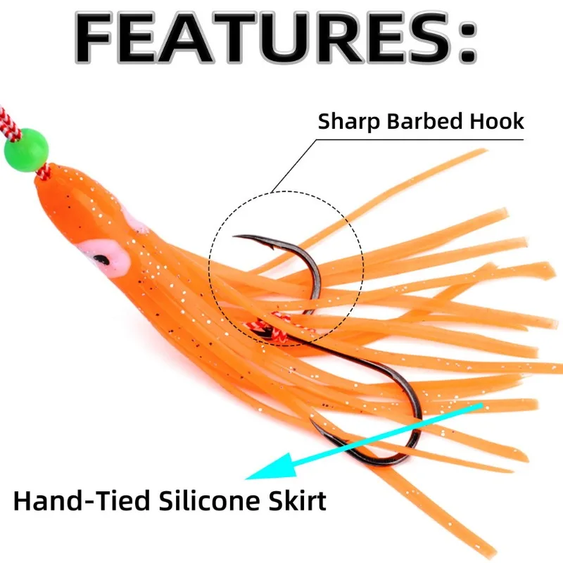 1 Stück 40g-200g Jigging Squid Pesca Inchiku Metall-Jigkopf Leurre Oktopus-Skirt Kingfish Snapper Grouper Slow Bait Angelköder – Detail 5