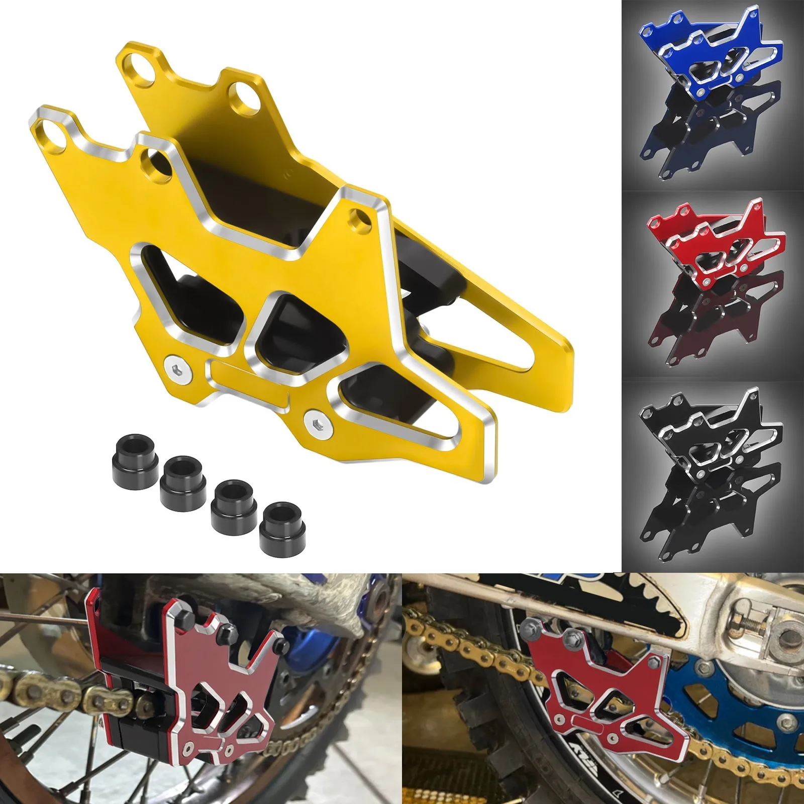 

CNC 6061 Aluminum Chain Guide For Suzuki - Derlin Wear Blocks Anodized Fit DRZ/RMZ/RM 125-450 1996-2026