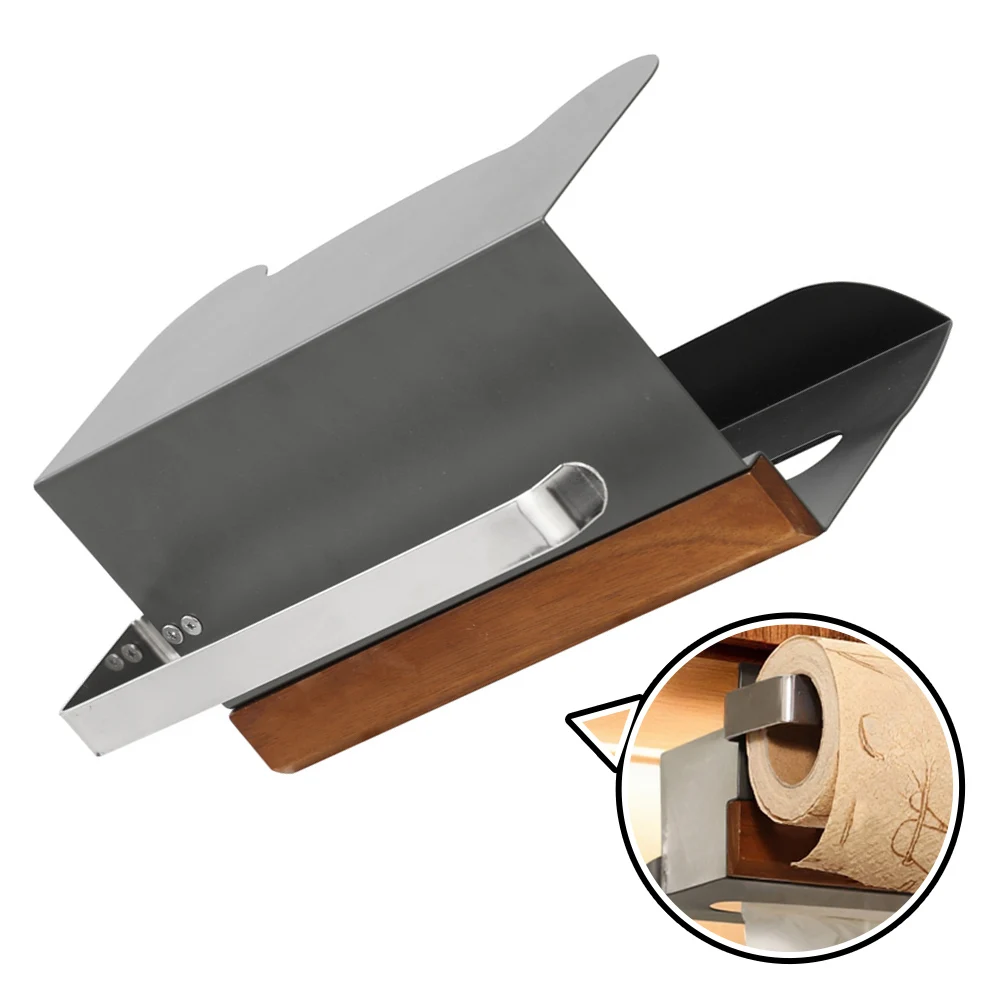 Hanging Paper Towel Holder for Bathroom Under Sink For wall Mounted Designed for Cabinet Attachment Under Sink