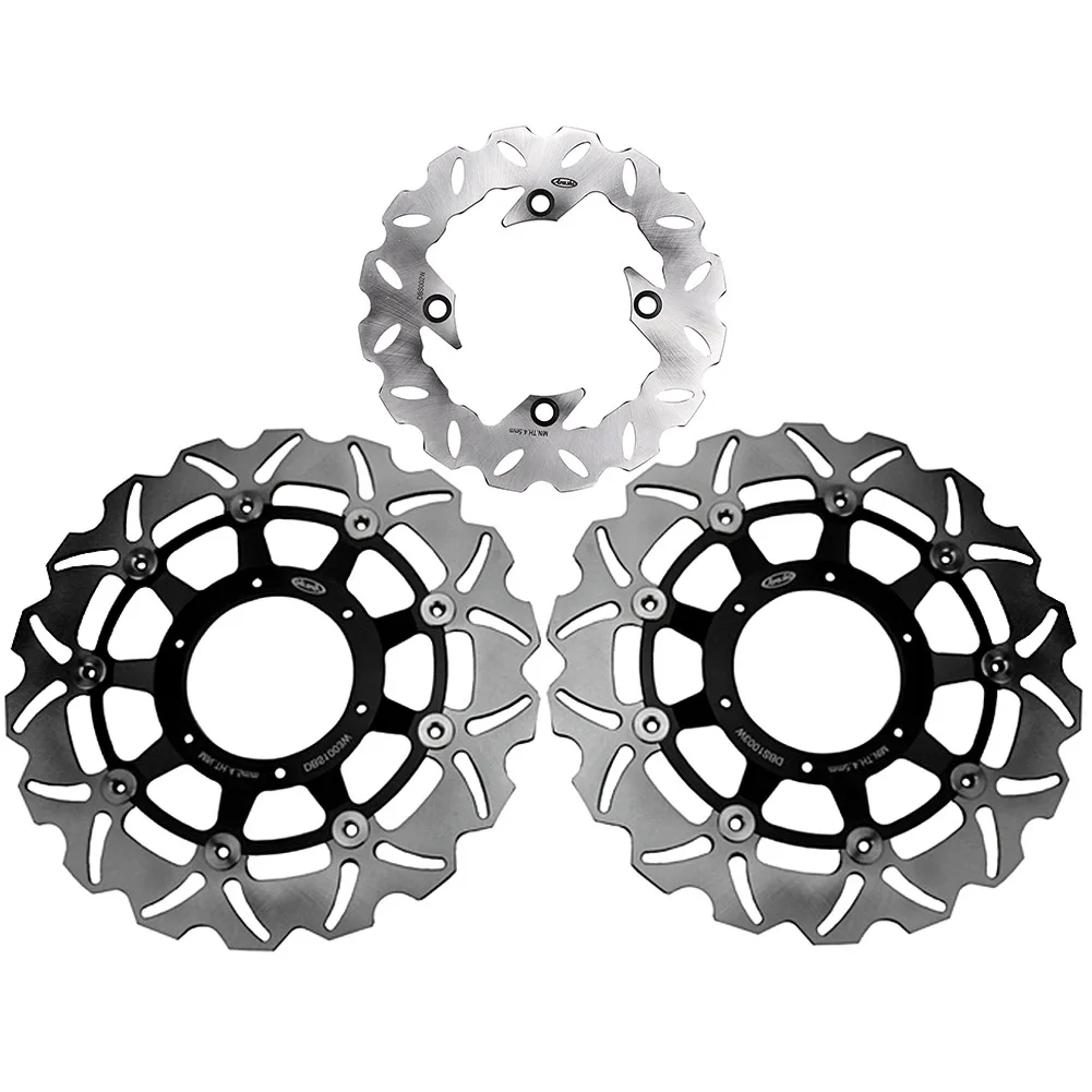 

3Pcs/SEt Motorcycle Front Rear Brake Disc Rotors Set For Honda CBR600F4i 2001 2002 2003 2004 2005 2006 Stainless Steel