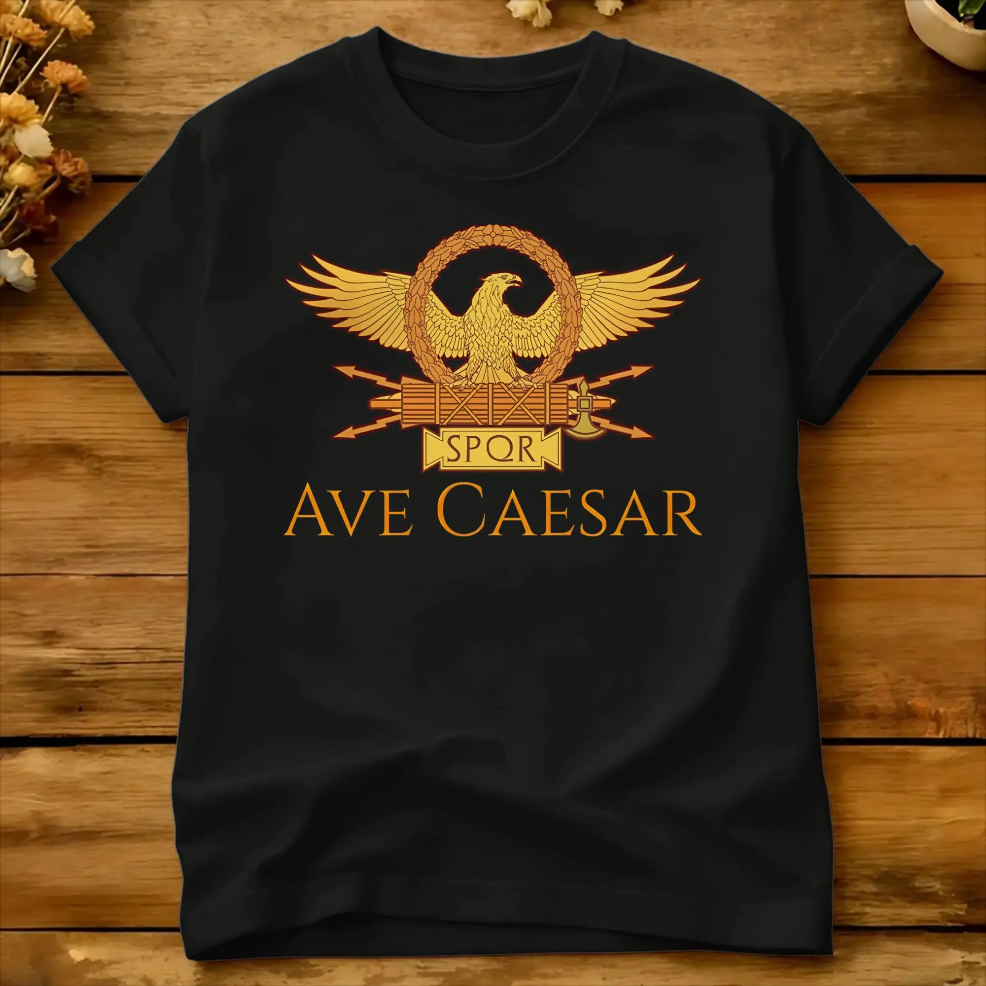 Ancient Rome  Ave Caesar SPQR T-Shirt Beach  Streetwear T Shirts Cotton Trending Tshirt For Men's Pattern Top Tees