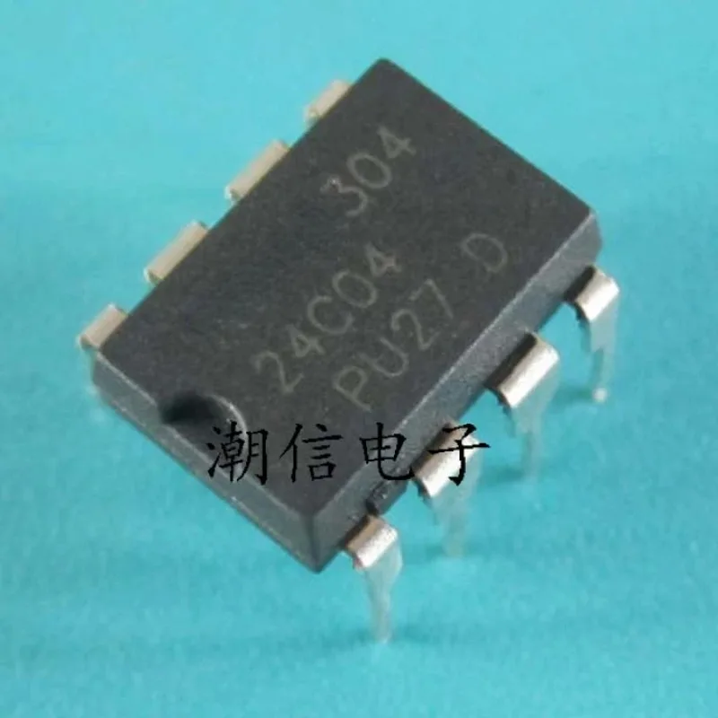 10PCS/LOT NEW ORIGINAL 24C04 AT24C04 DIP-8