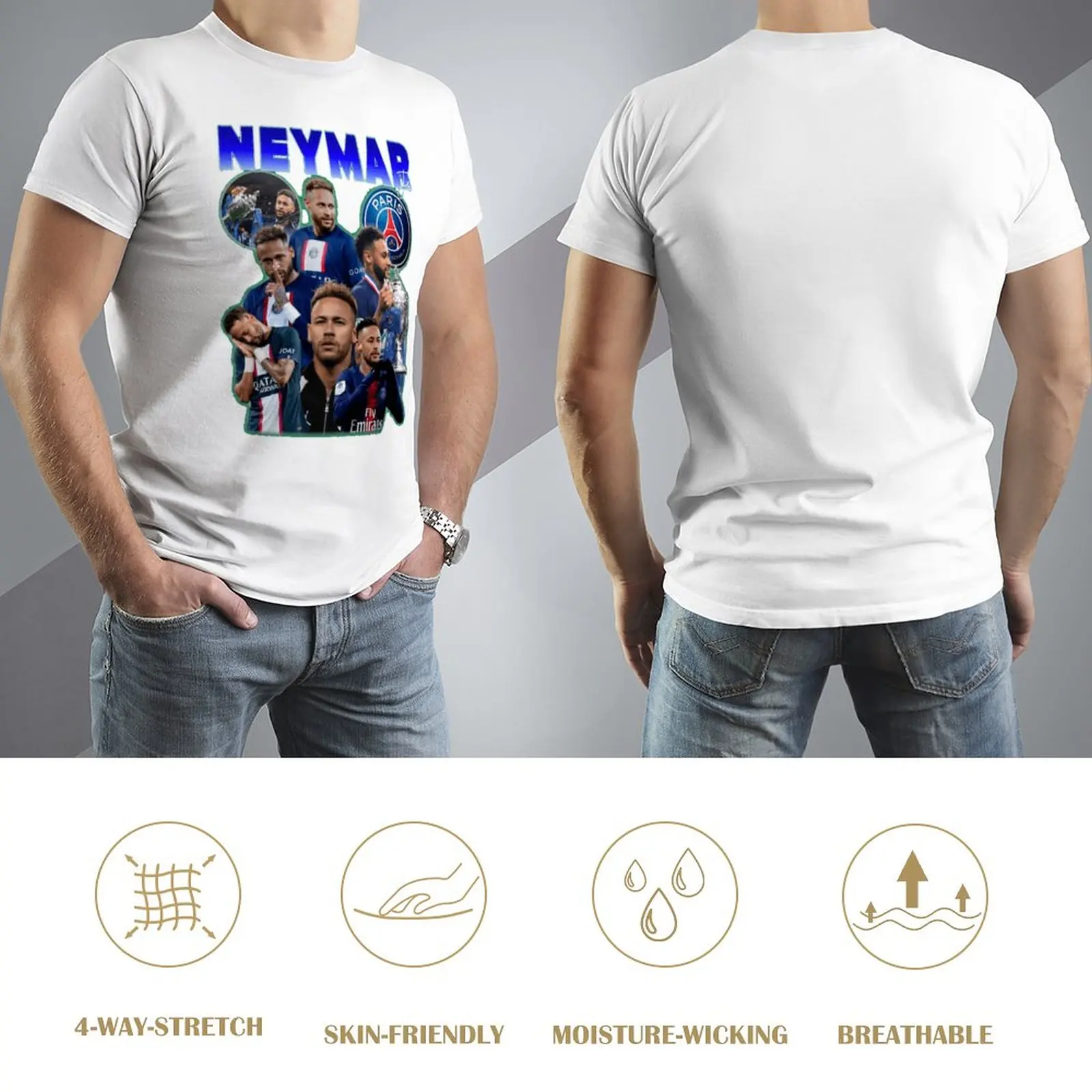 Cute Neymar And Jr Brazil Celebrate Soccer Striker 27 T-shirts Move Vintage Travel USA Size