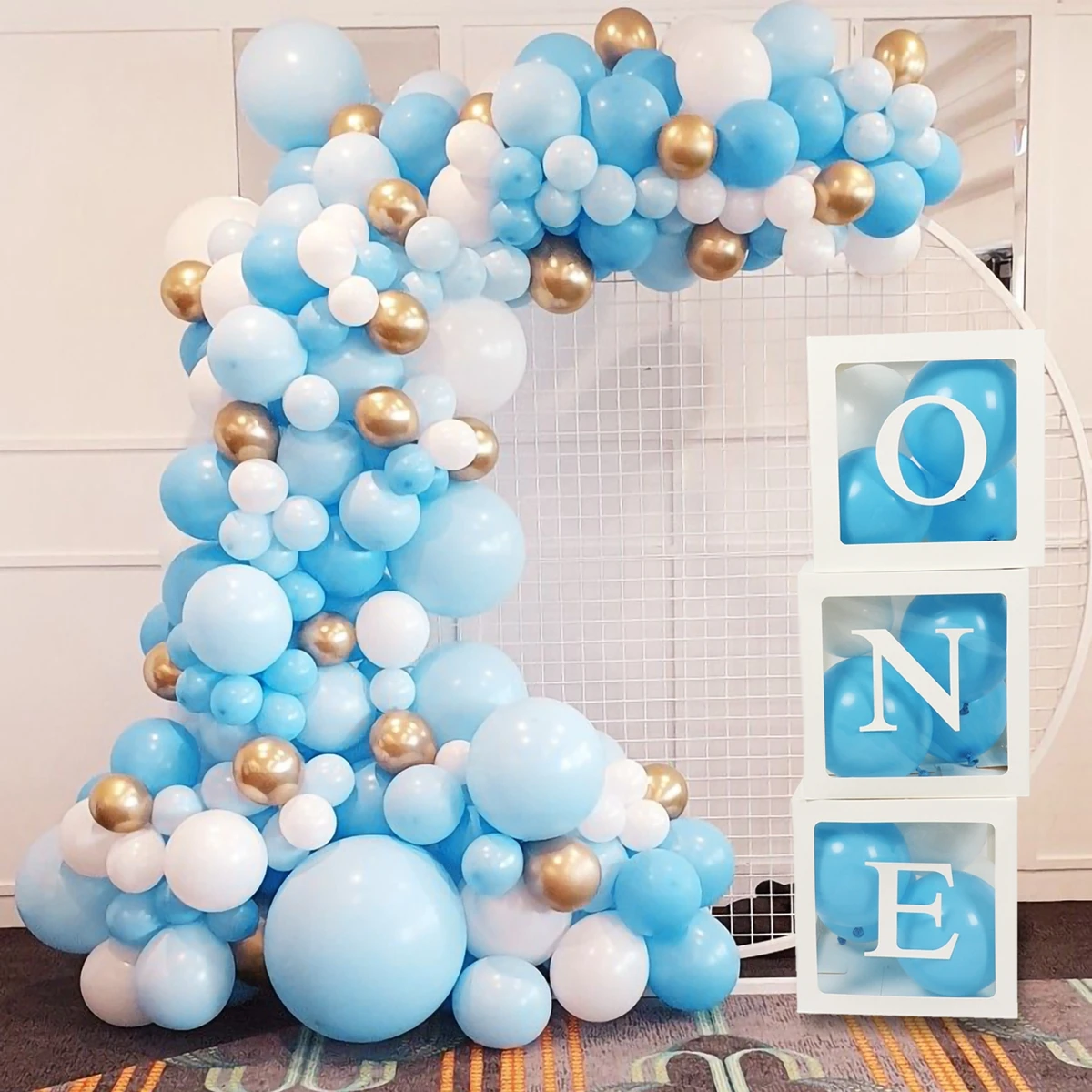 Boîte à Ballons en Forme de Lettres de 25cm, Décor d\'Anniversaire de 1 An, Décoration de ixPréChristophe pour Enfants Garçon et Fille