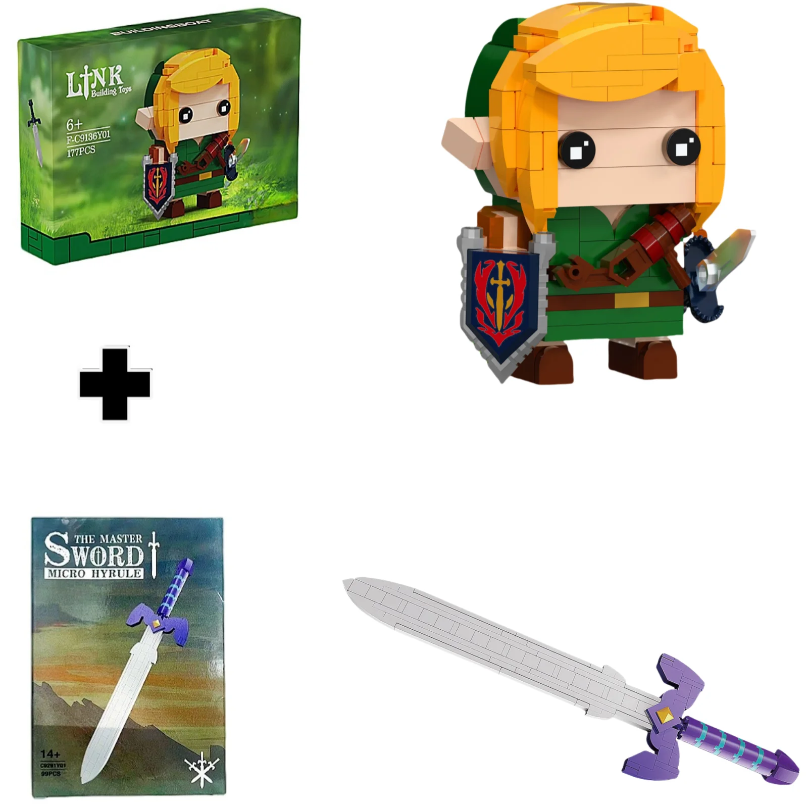 NEW Zeldaed Link Master Sword And Shield Building Block Set Cartoon Games Action Figure Brick Model Toys for Kids.(276PCS