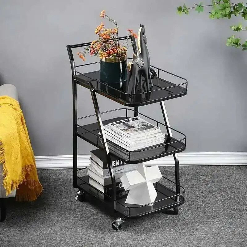 

Cosmetic Nails Wine Trolley Beauty Salon Beautician Cart Aluminum Auxiliary Carro Ruedas Wheels Circular Hairdressing Furniture