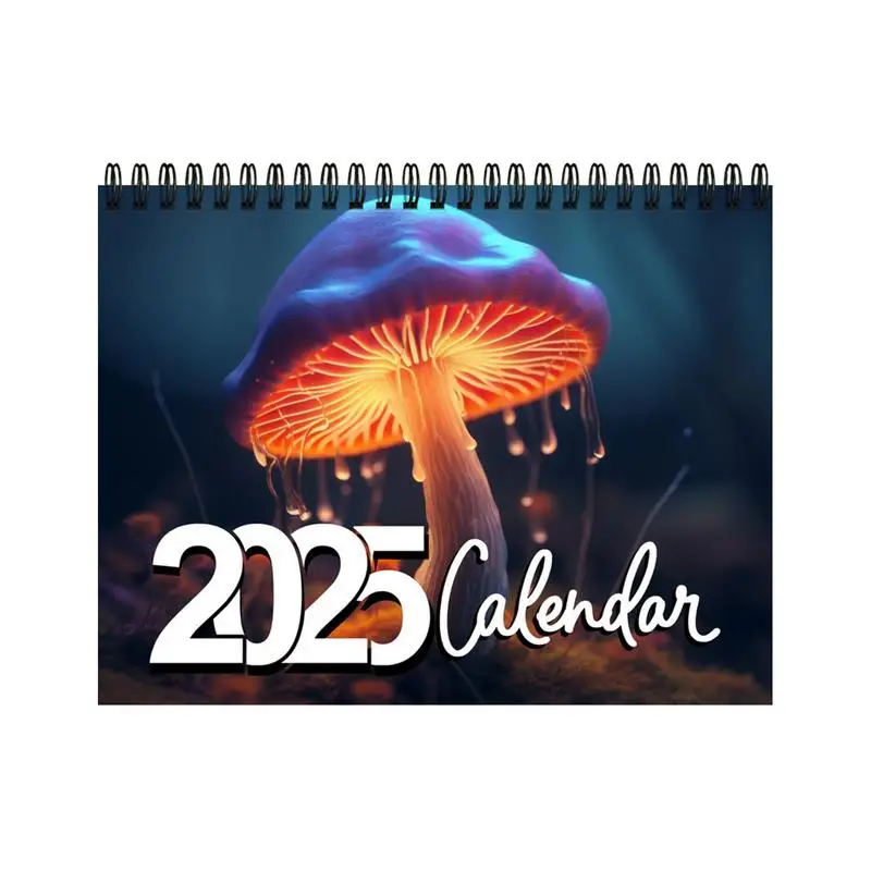 

Mushrooms Calendar Mushroom Images Monthly Calendar 9.84x7.48x0.2 Size Thick & Sturdy Paper For Calendar Organizing & Planning