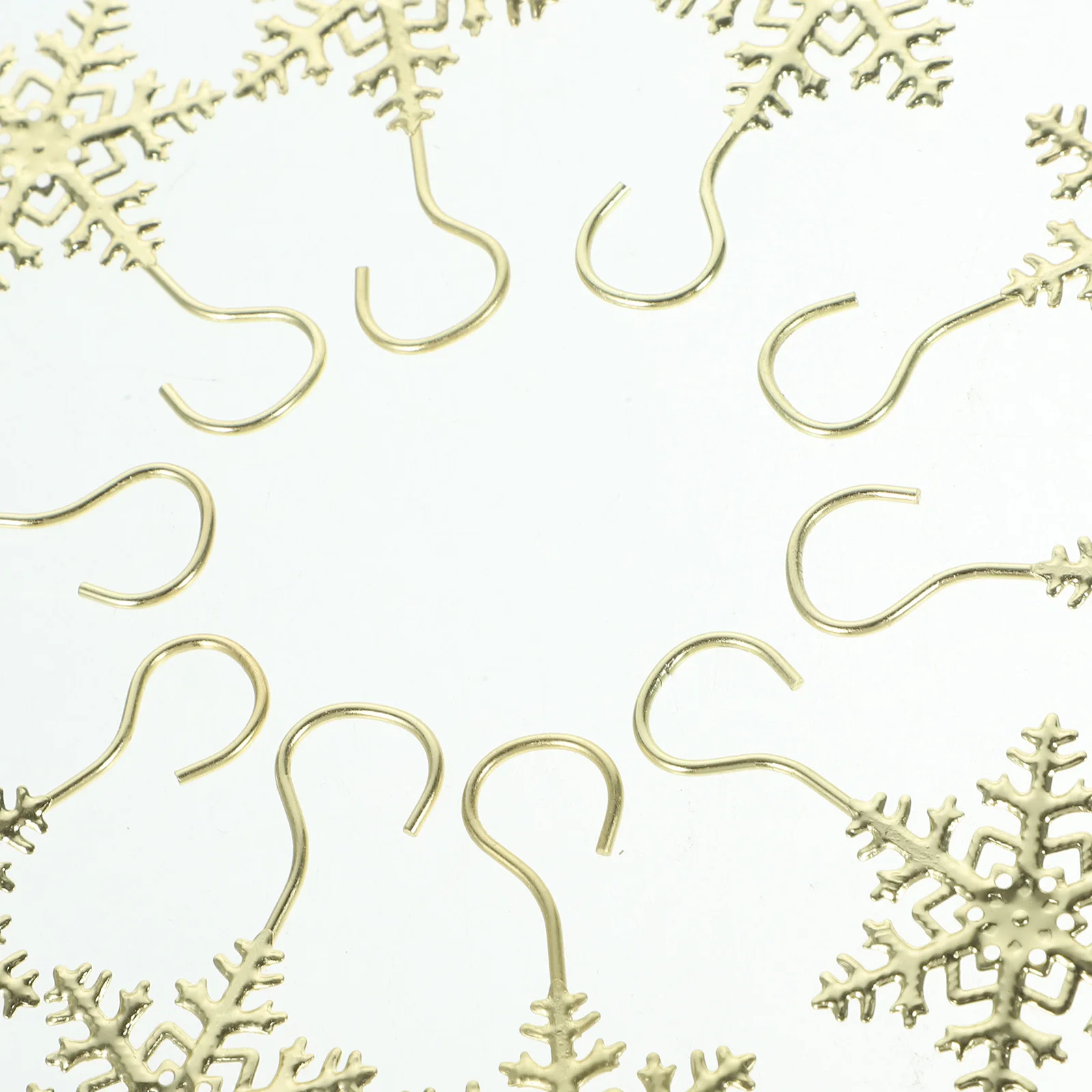 

10pcs Christmas Snowflake Hooks Stainless Steel Hanging For Stockings Gift Bags Ornaments Mantel Fireplace Xmas Decoration