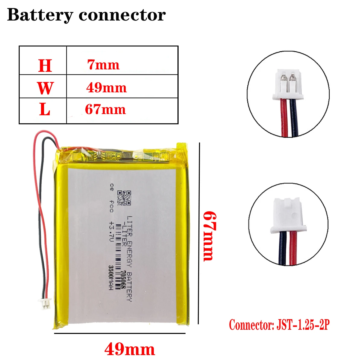 705068   Bateria litowo-polimerowa 3,7 V 3500 mAh 2800 mah 605065   Z płytką do tabletów RG35XX Pda. Produkty cyfrowe