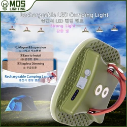 MOSLIGHTING 조명 휴대용 강력한 충전식 다기능 LED 자석 손전등, 낚시 텐트 램프, 가정용 캠핑 조명, 15600Mah