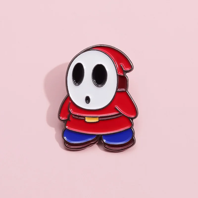 Christmas Series Brooch Enamel Funny Cute Santa Claus Mask Men\'s Badge Metal Backpack Clothing Lapel Pin Gift Wholesale