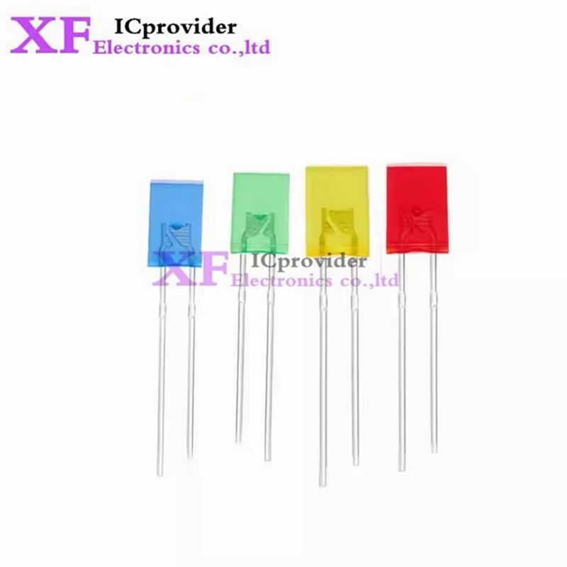100pcs 2X3X4 Square LED 234 Red Light-emitting Diode White Yellow Red Green Blue 2*3*4 Electronic DIY Kit