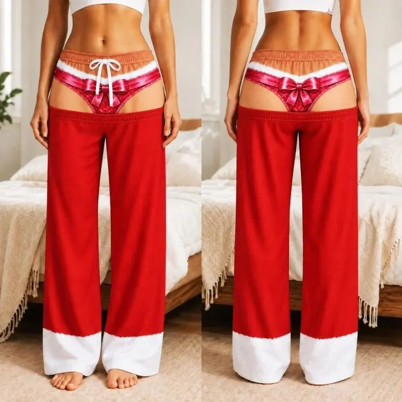 26 Autumn Funny Christmas 3D Print Pajama Pants for Men Fake Butt Underwear Graphic Lounge Trousers Family Party Christmas Gift
