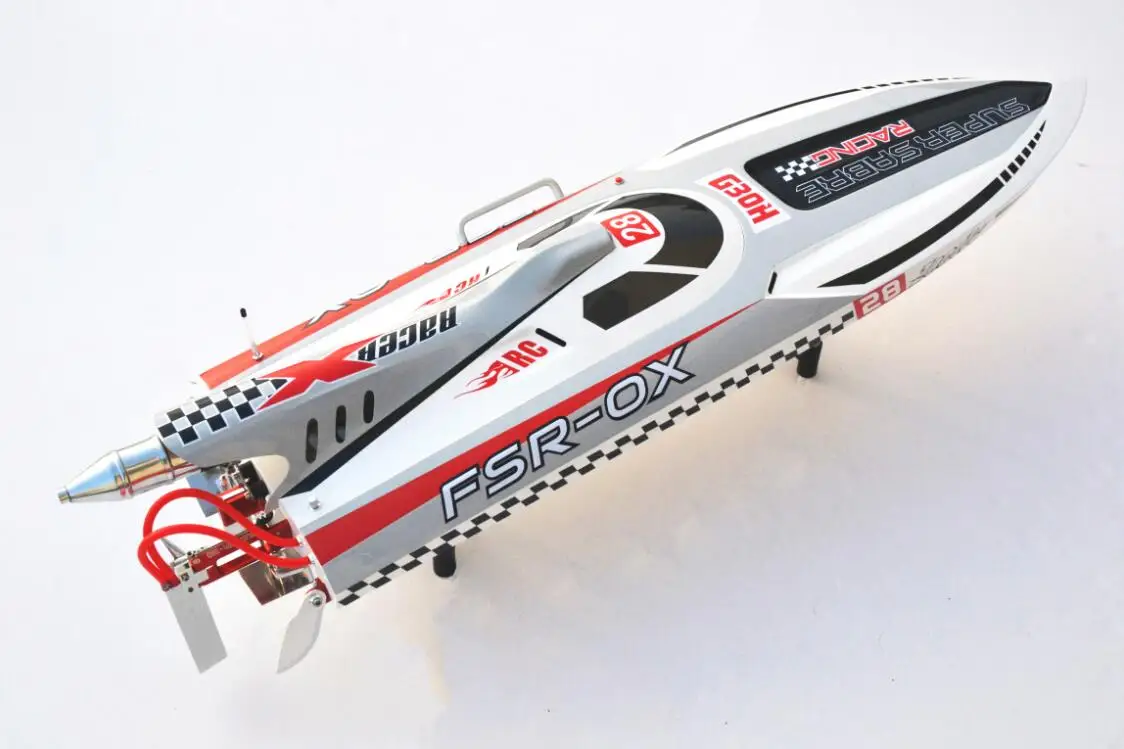 DTRC Toucanhobby G30H 30CC Gray Fiber Glass Deep-V Monohull Gasoline ARTR RC Boat No Radio System