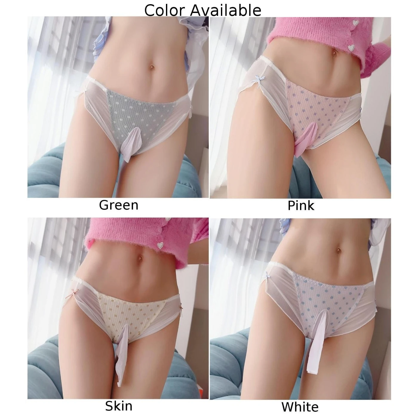 Mens Sexy Low Waist Briefs JJ Sleeves Pouch Panties Lace Sheer Underwear Sissy See Through Underpants Gays Exotic Lingerie