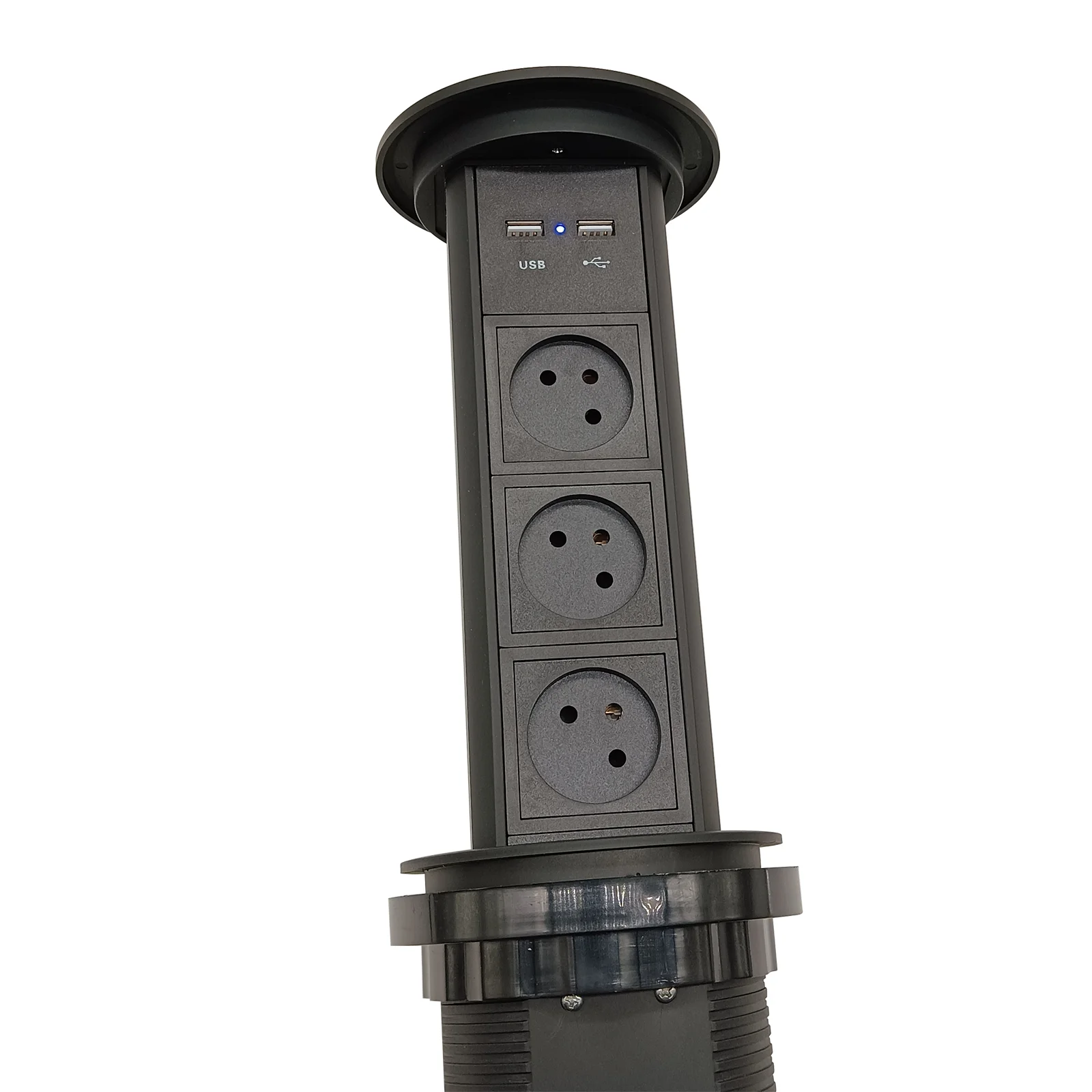 Electric lifting socket 3-digit Israeli power supply with USB-C fast charging PD 20W wireless charging