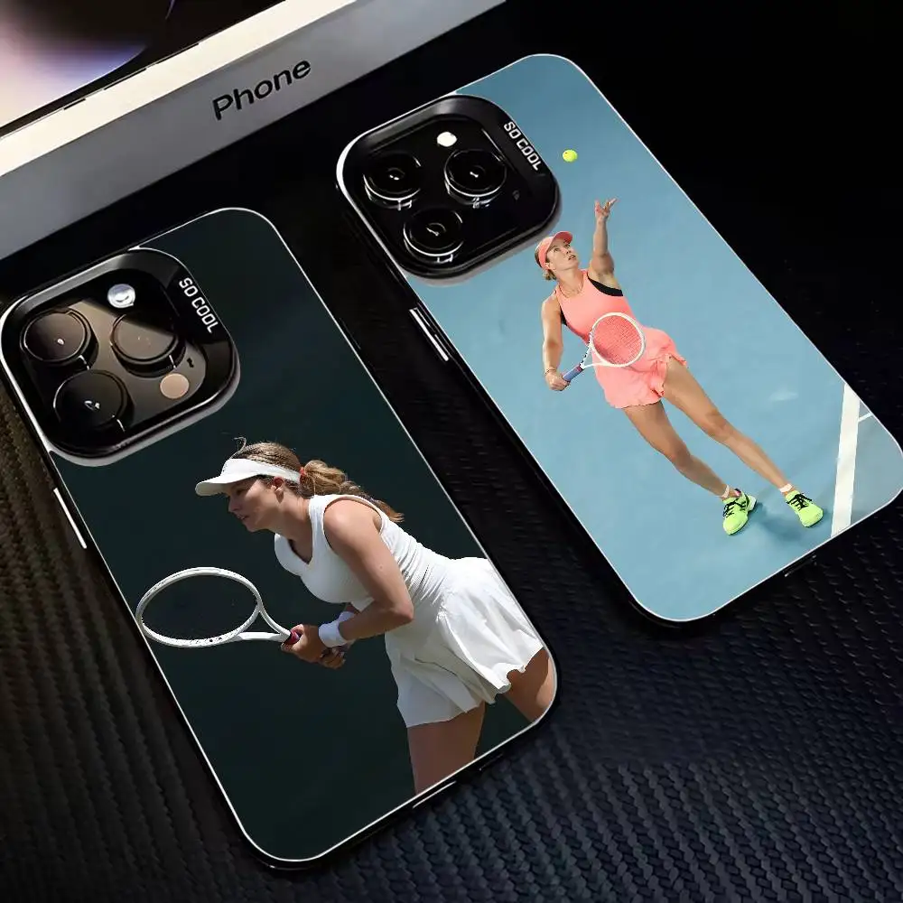 

tennis Danielle Collins Phone Case For iPhone 16,15,14,13,12,11,Mini,Pro,MAX Black Matte Shockproof Cover