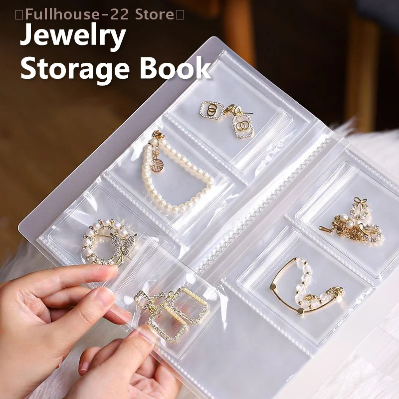 

【MAX-22】Jewelry Storage Box Sealed Bag Earrings Anti-oxidation Hand Jewelry Transparent Dustproof Storage Bag Necklace Album