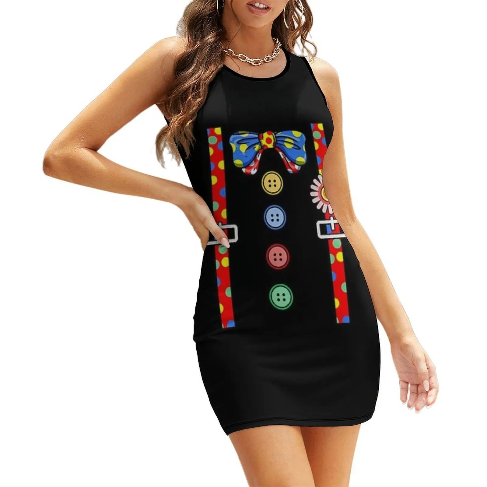 

Clown Costume Halloween Sleeveless Sundress elegant dresses for women summer woman dress 2025