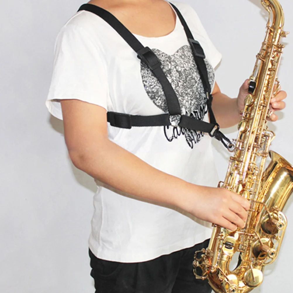 

2 Pcs Saxophone Shoulder Strap Buckle Harness Neck Instrument Accessories for Alto Adjustable