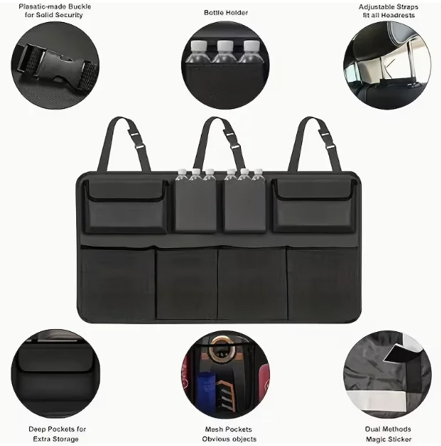 Car Trunk Storage Bag, 8 Large Capacity Hanging Storage Bags - Suitable for SUV, Truck, Van Rear Seat Organizer - Space Saving Expert Car Parts, Women's Car Wallet Storage Box, the Best Gift for family and Friends