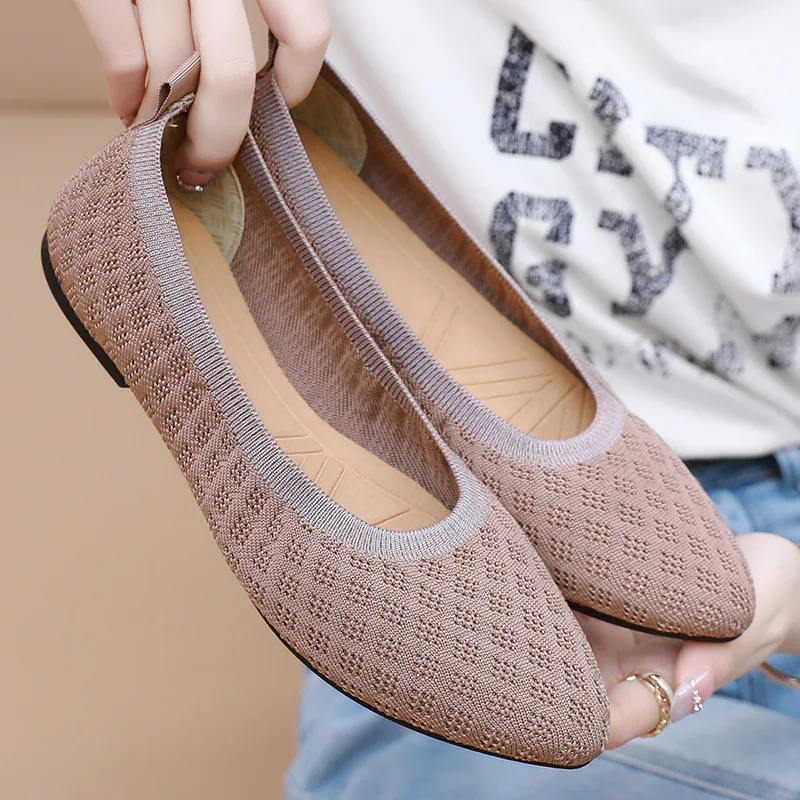

All Season Comfortable Breathable Shallow Mouth Mesh Shoes Women's Flats 2025 Casual Shoes Flat Heels Ballerinas Woman Shoes