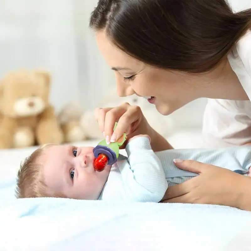 Alimentador De Dentição De Silicone Do Bebê, alimentador De Frutas, Alimentadores De Malha, Mordedores De Alimentos