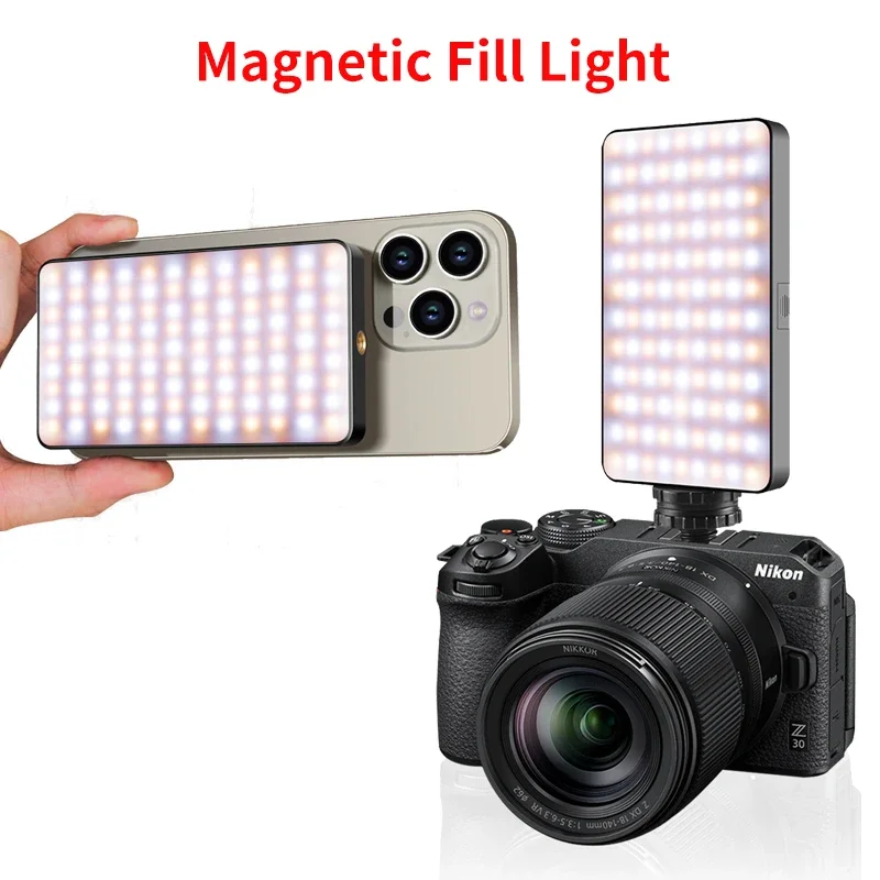 Luz de relleno de bolsillo magnética LED M19, 2500-9000K, con boca de tornillo 1/4, para Selfie de teléfono móvil, transmisión en vivo, fotografía de cámara, novedad