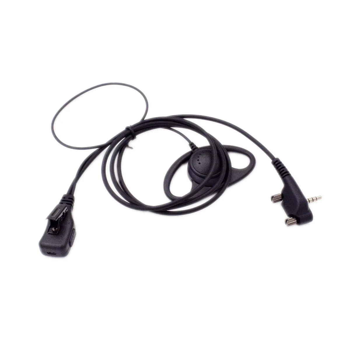 Walkie Talkie Headset D Shape Earhook Earpiece with PTT Key Microphone for Vertex VX231 VX261 VX351 Ham Radio Mic Accessory