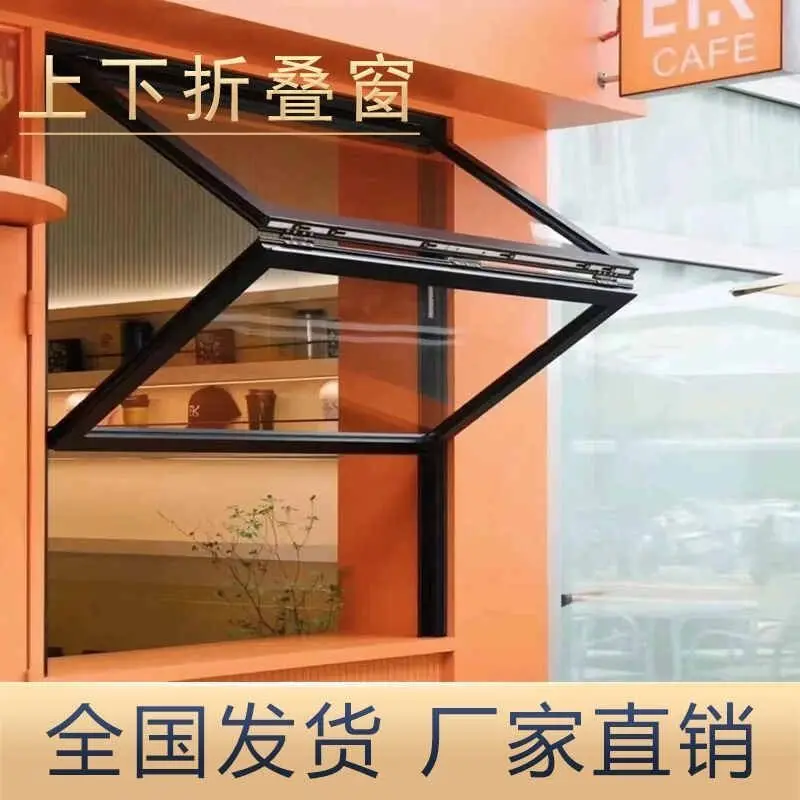 Custom American Style Folding Window Custom Simple Lift-Up Sliding Aluminum Alloy Bathroom Soundproof Kitchen Restaurant
