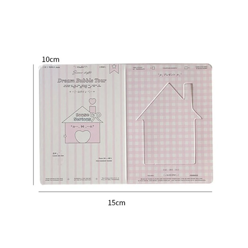 10pcs/pack Hollow Window Folding Back Card Kpop 3 Inch Photocard Holder DIY Small Card Decorative Packaging Material