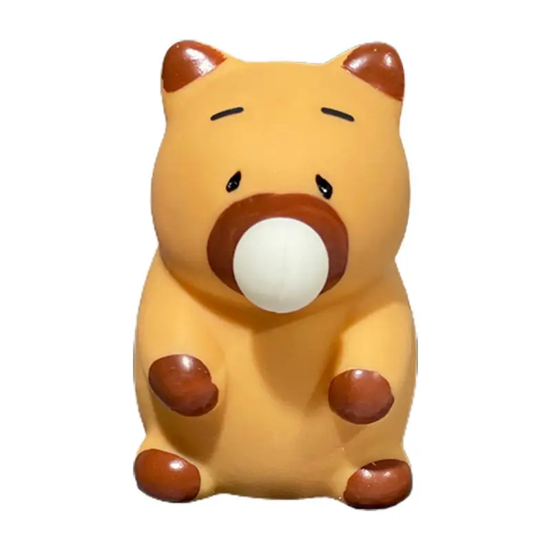PVC Cute Capybara Pinch Toy Blowing Bubble Funny Relax Ball Sensory Fidget Toys Small Squeeze Ball Toys For Kids Boys Aldult - Detail 1