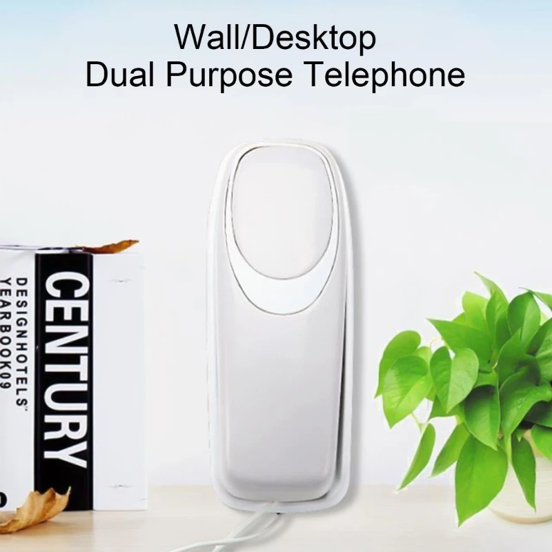 Corded Phone Telephone Quick Redial for Seniors, Easy to Operate Desk/Wall Telephone for Home Hotel Offices