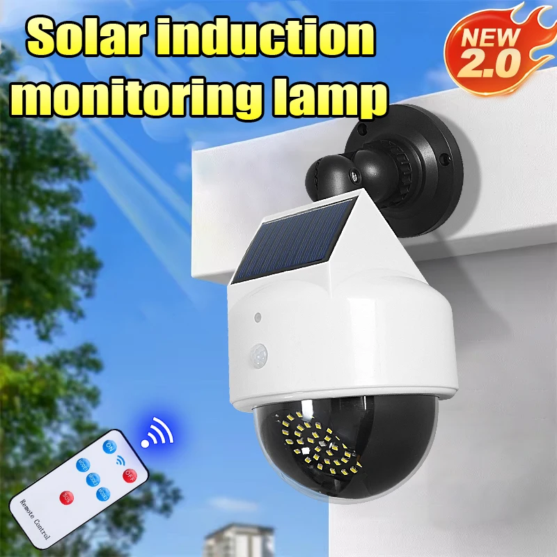 Nuova telecamera di simulazione solare Sensore di movimento Telecamera virtuale Luce notturna esterna Illuminazione Telecamera finta Lampada da parete per giardino stradale