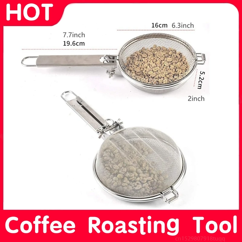 1Pcs 0.5LB Coffee Roasting Tool Set Handy Roaster Portable Home Stainless Steel Coffee Roaster Tool Handy (Foldable)