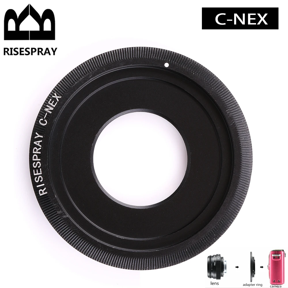 RISESPRAY Metal C-NEX C-EOSM C-FX C-M4/3 C-N1 C Mount Lens for  Adapter Black / Silver