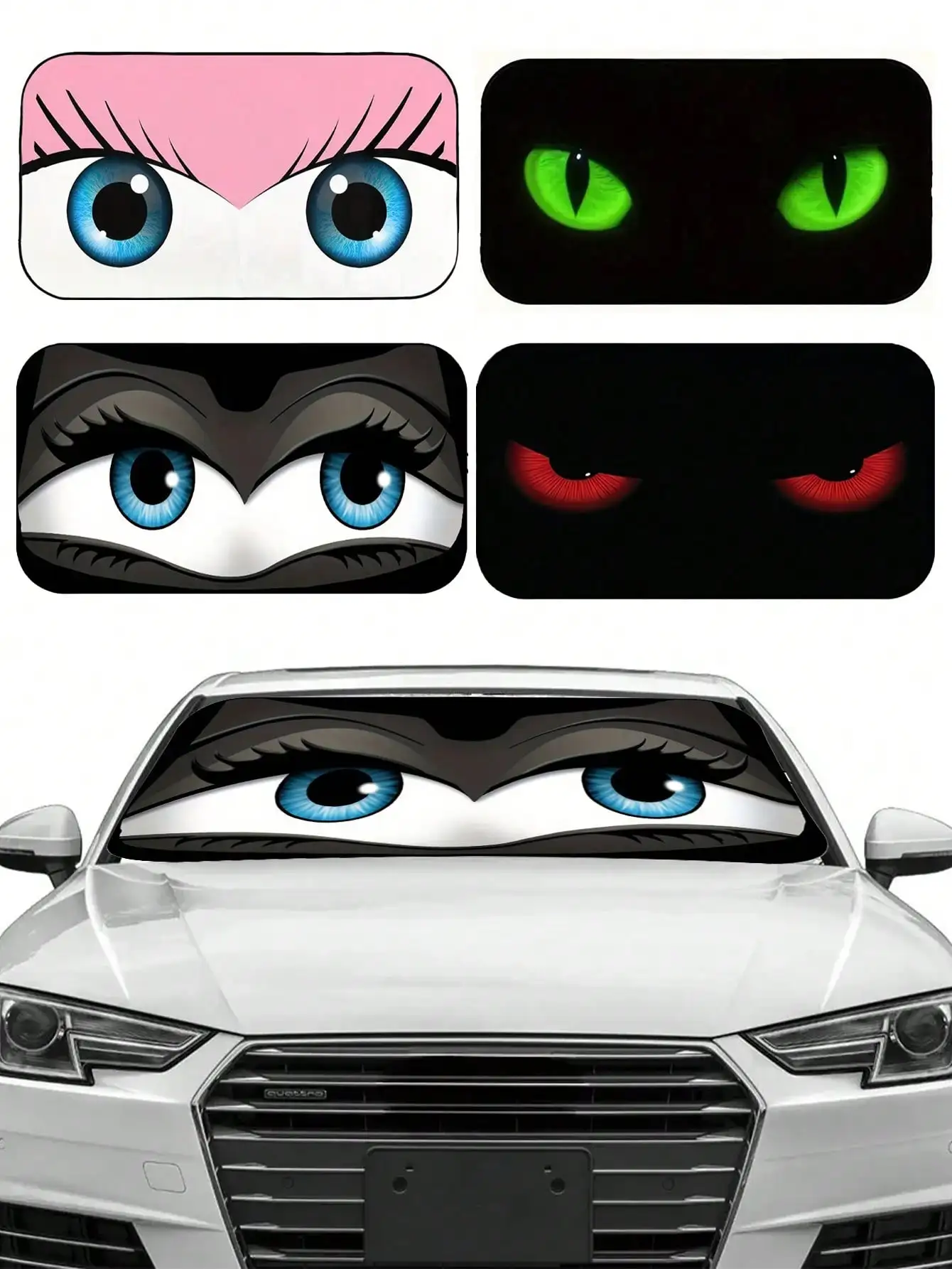 1 parasol plegable para parabrisas de coche de 59,06 x 27,5 pulgadas, bloque UV, interior fresco, se adapta a los modelos de 2025