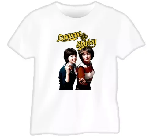 Laverne And Shirley Retro Tv Classic Show White T Shirt