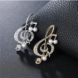 1Pc Elegant Musical Note Brooches Stylish Suit Accessories for Men Backpack Pin Collar Pins Jewelry Accessories Couple Gift Idea
