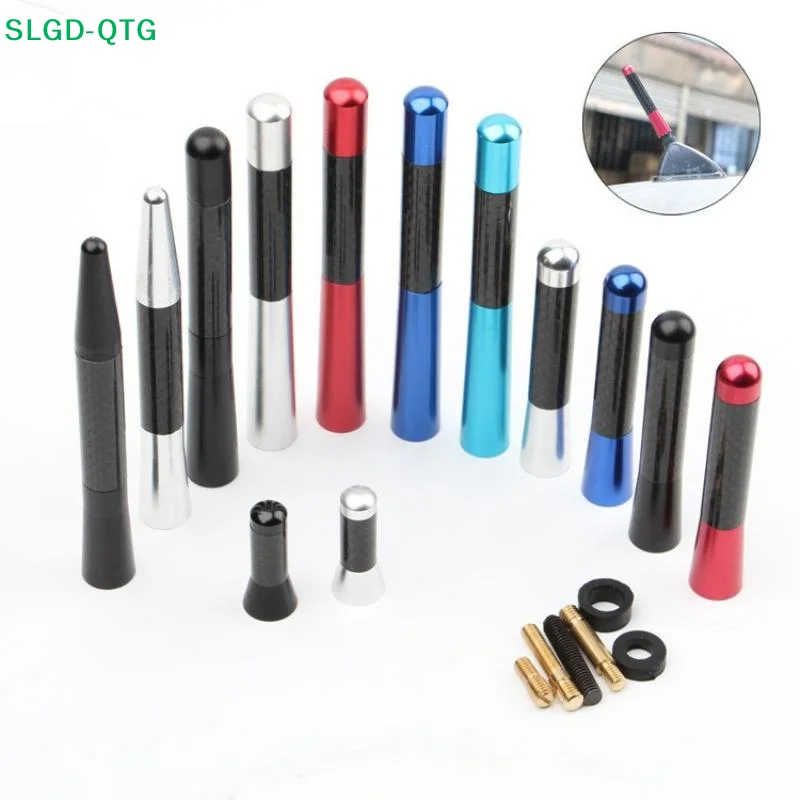 NEW 1 Set Universal Long Short Auto Roof Carbon Fiber Radio Aerial Accessories Enhanced Signal Tools Car Roof Antenna