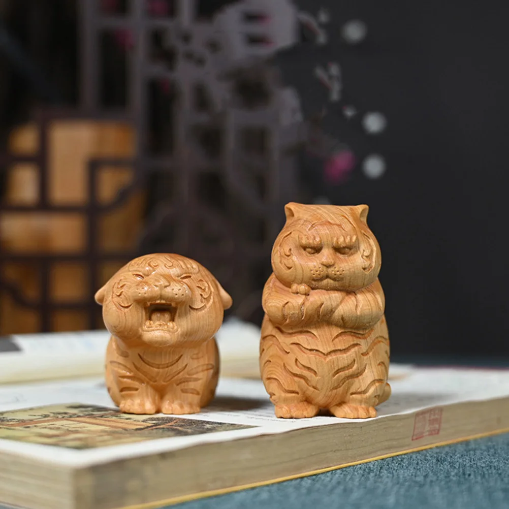 

Cute Figurine nament Miniature Statue Craft Desk Home Decor Year Of Miniature Tiger Figure The Tiger Figure Adornment