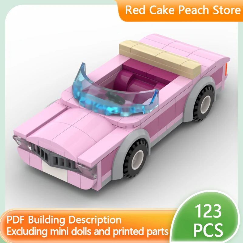 

Speed Racing Car Model MOC Building Bricks Pink Convertible Car Modular Technology Children Holiday Gifts Assemble Toys Suit