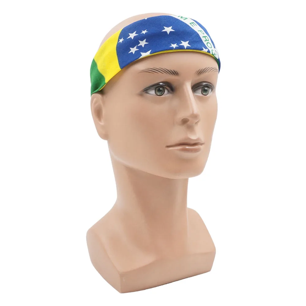 100% Cotton Flag of Brazil Bandana Women Running Cycling Headwear Brazilian Flag Kerchief Men Hip Hop Headwrap Face Cover Mask