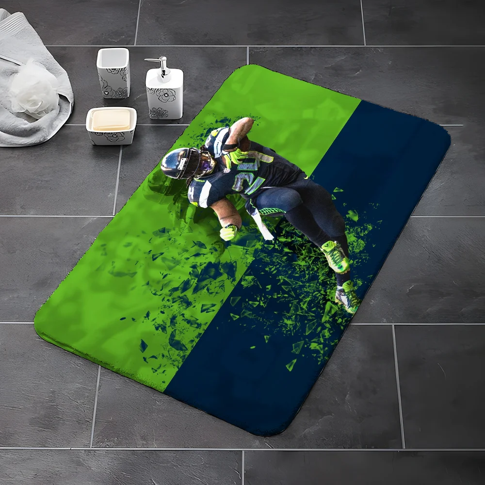 Living Room Mat for Hallway on the Floor SeattleS SeahawkS Kitchen Carpet for Home Entrance Doormat Bath Mats Bedroom Rug Custom