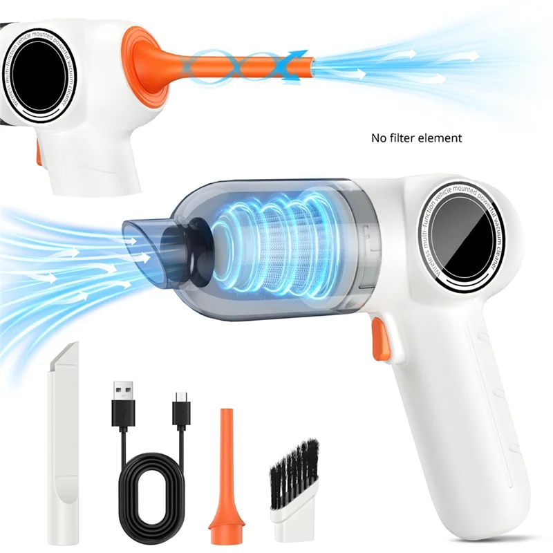 

Хорошо изготовленный беспроводной ручной автомобильный пылесос, мощный мини-пылесос для удаления пыли и выдувания, простая установка, белый