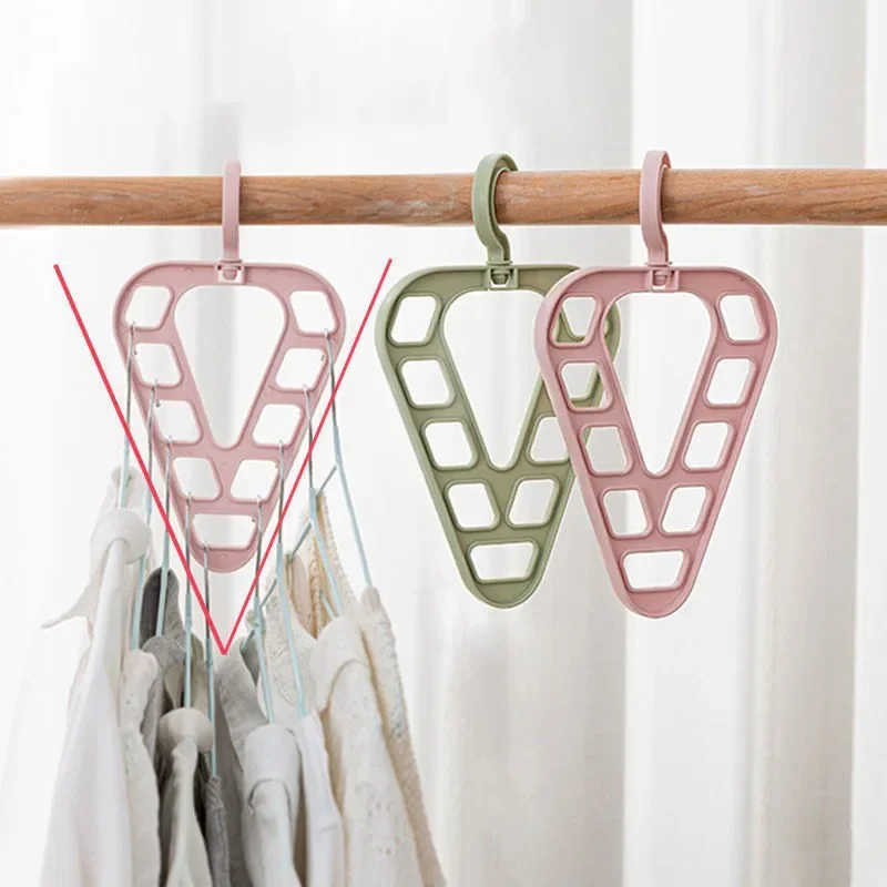 Rotatable Clothes Storage Rack Hangers For Clothes Closet Organizer Room Organizer Multifunctional Nine-Hole Hanger