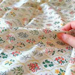 Pure cotton floral fabric handmade DIY clothing skirt shirt doll clothes cloth by the meter