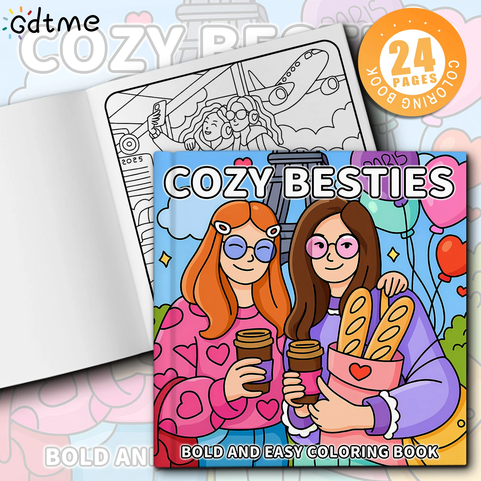 كوزي بيستيز: كتاب تلوين للبالغين والأطفال يتميز بالأنشطة اليومية المريحة اللطيفة للاسترخاء هدية رسم اللوحة بنفسك