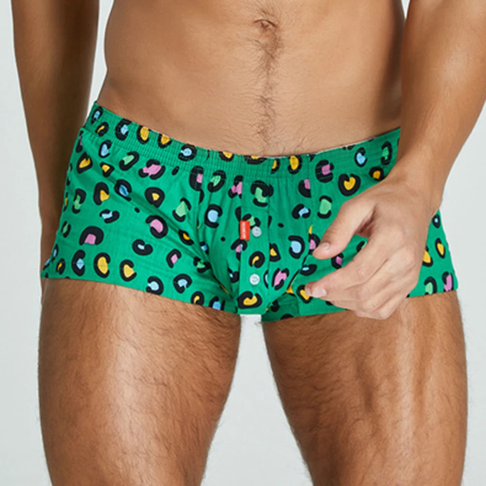 سراويل داخلية للرجال التسوق اليومي الملاكم موجز القطن الأخضر الملابس الداخلية منخفضة الخصر M-2XL الحقيبة السراويل السهم الناعم #3